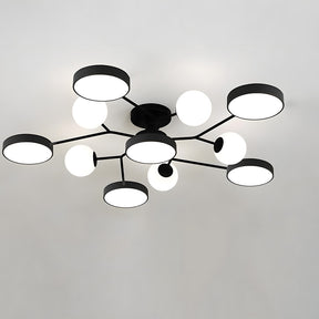 Modern Multi Arm Glass LED Flush Mount Ceiling Lights for Living Room