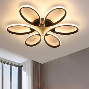 Minimalist Petal Metal LED Living Room Ceiling Light