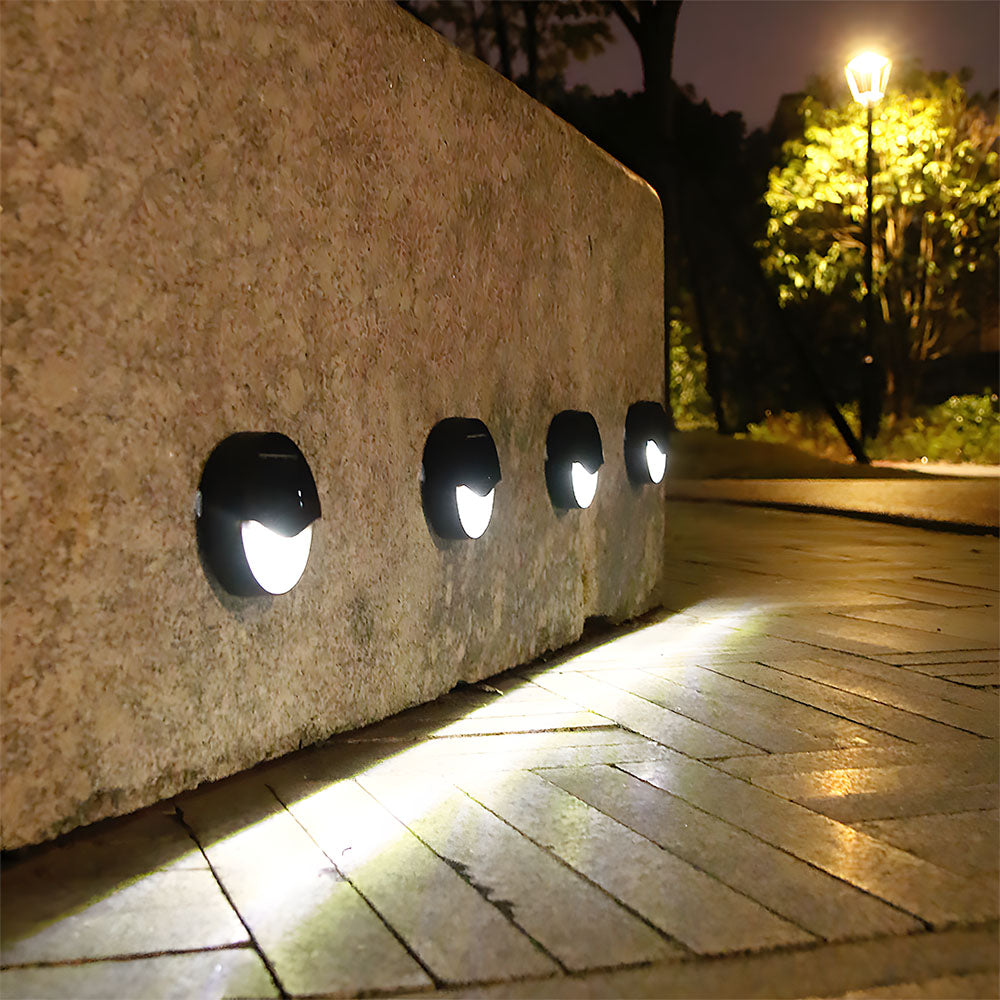 IP65 Waterproof LED Solar Outdoor Wall Lights for Step Fence Wall, Dusk-to-Dawn