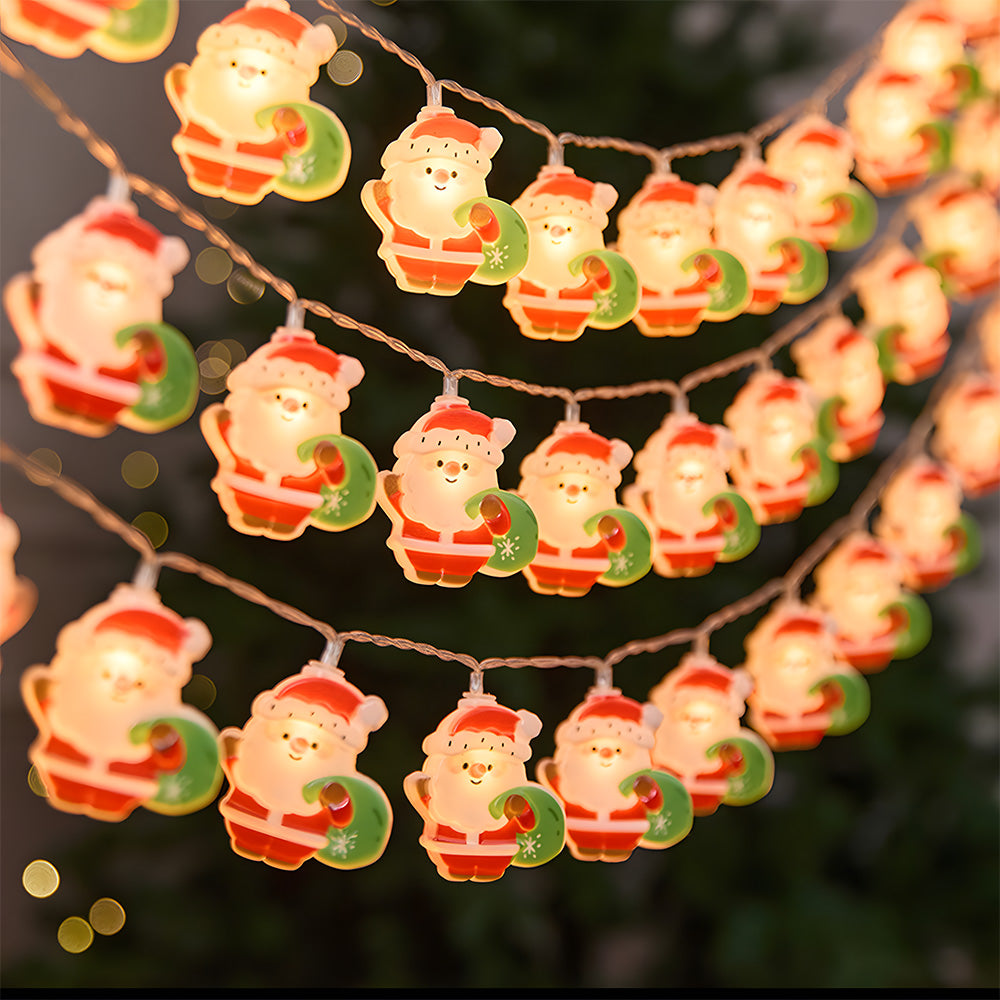 Santa Claus Christmas Tree Snowman Decorative String Lights