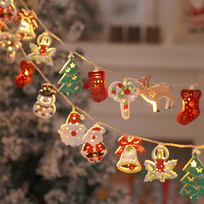 Christmas Tree Snowman Battery Powered Decorative String Lights