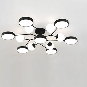 Modern Multi Arm Glass LED Flush Mount Ceiling Lights for Living Room