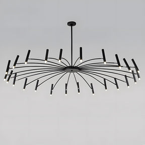 Modern Radial Multi-Light Iron Ceiling Light for Living Room