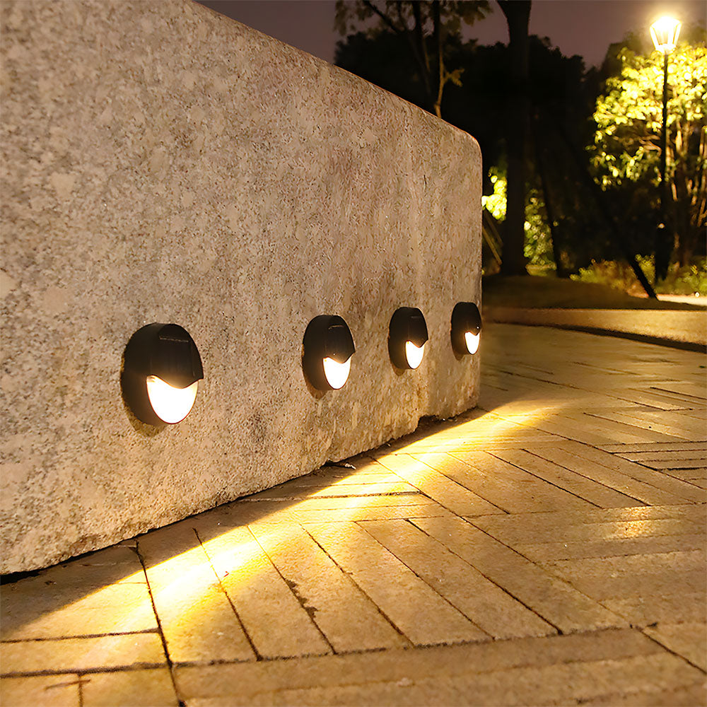 IP65 Waterproof LED Solar Outdoor Wall Lights for Step Fence Wall, Dusk-to-Dawn