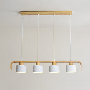 Modern Iron Wooden Pendant Lights for Kitchen Island Dining Room