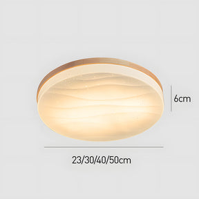 Retro Minimal Decor Wood Living Room LED Ceiling Light