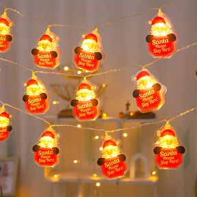 Indoor Decor Father Christmas Battery Powered String Lights