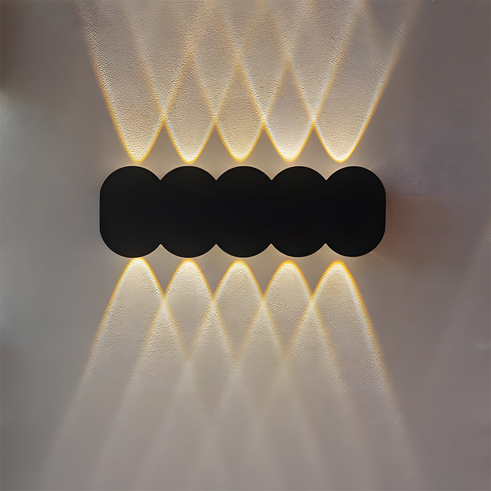 Modern Circular Aluminium LED Outdoor Wall Lights for Garage