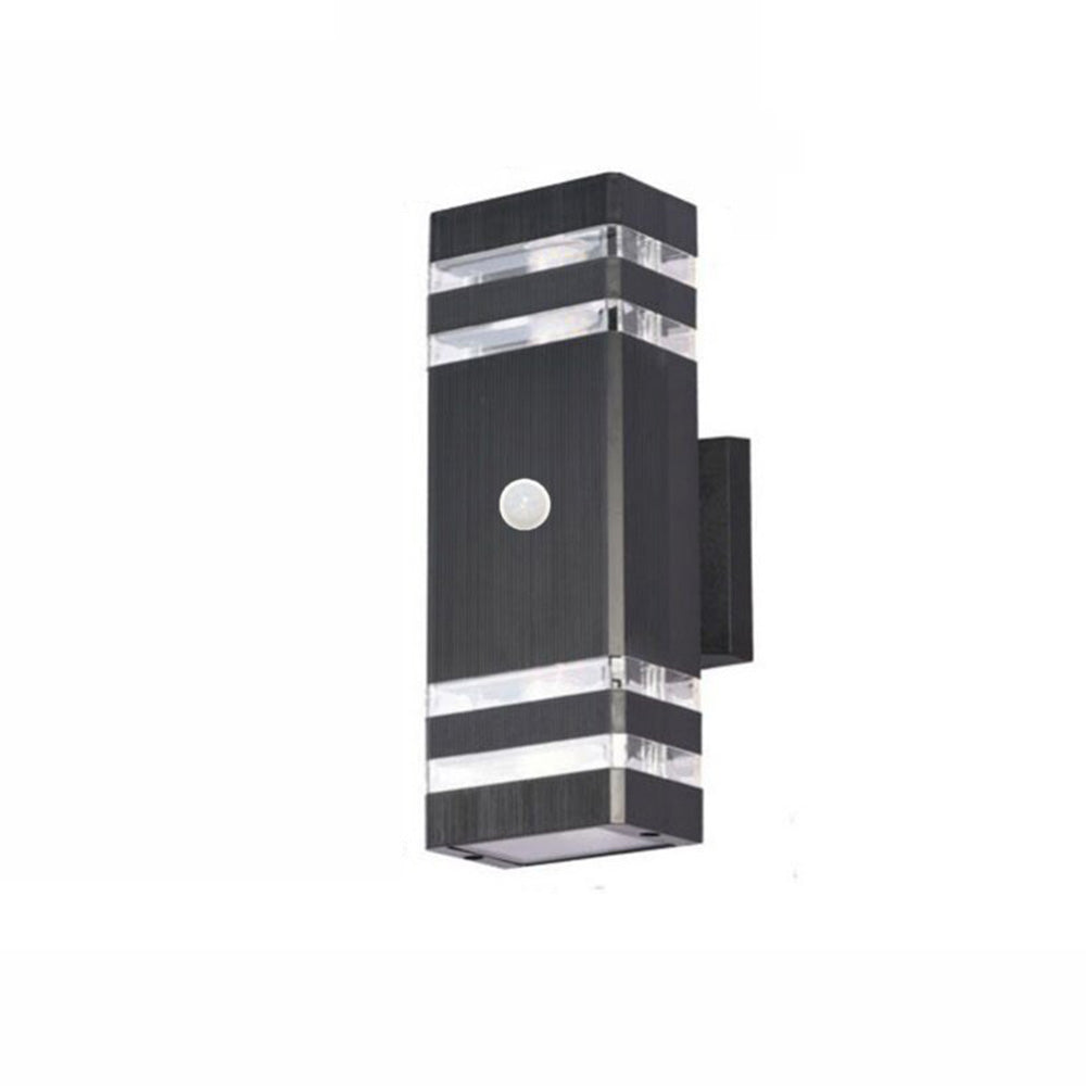 Modern Layered Outdoor Wall Lights with Optional PIR Sensor for Porch Patio