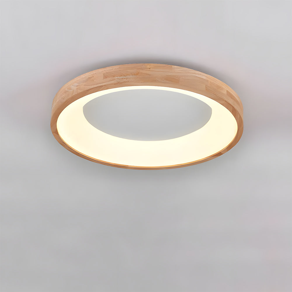 Flush Mount Ceiling Light Round Wooden LED Ceiling Lights