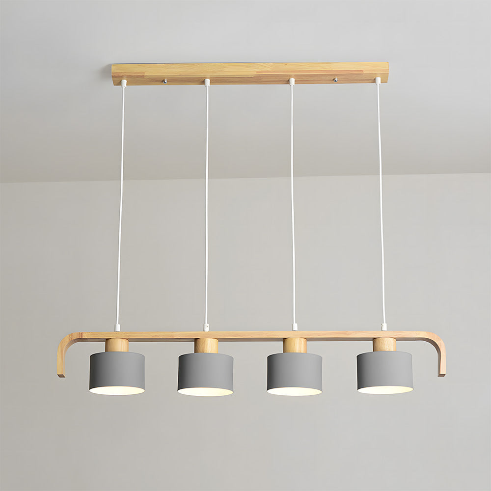 Modern Iron Wooden Pendant Lights for Kitchen Island Dining Room