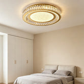 Luxury Crystal LED Ceiling Light Modern Round Chandelier for Living Room