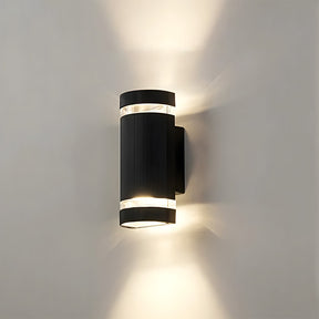 Contemporary IP65 Black Vertical Acrylic Outdoor Wall Lights for Garden Entryway
