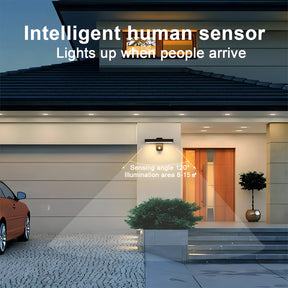 Stylish LED IP65 Motion Sensor Aluminium Porch Wall Lights