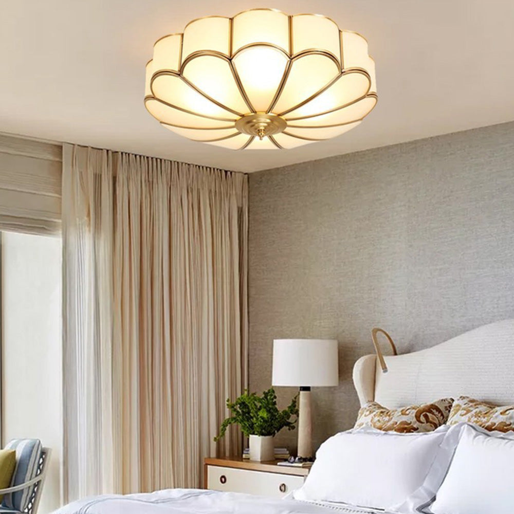 Art Deco Brass Frame Modern Ceiling Lights for Living room