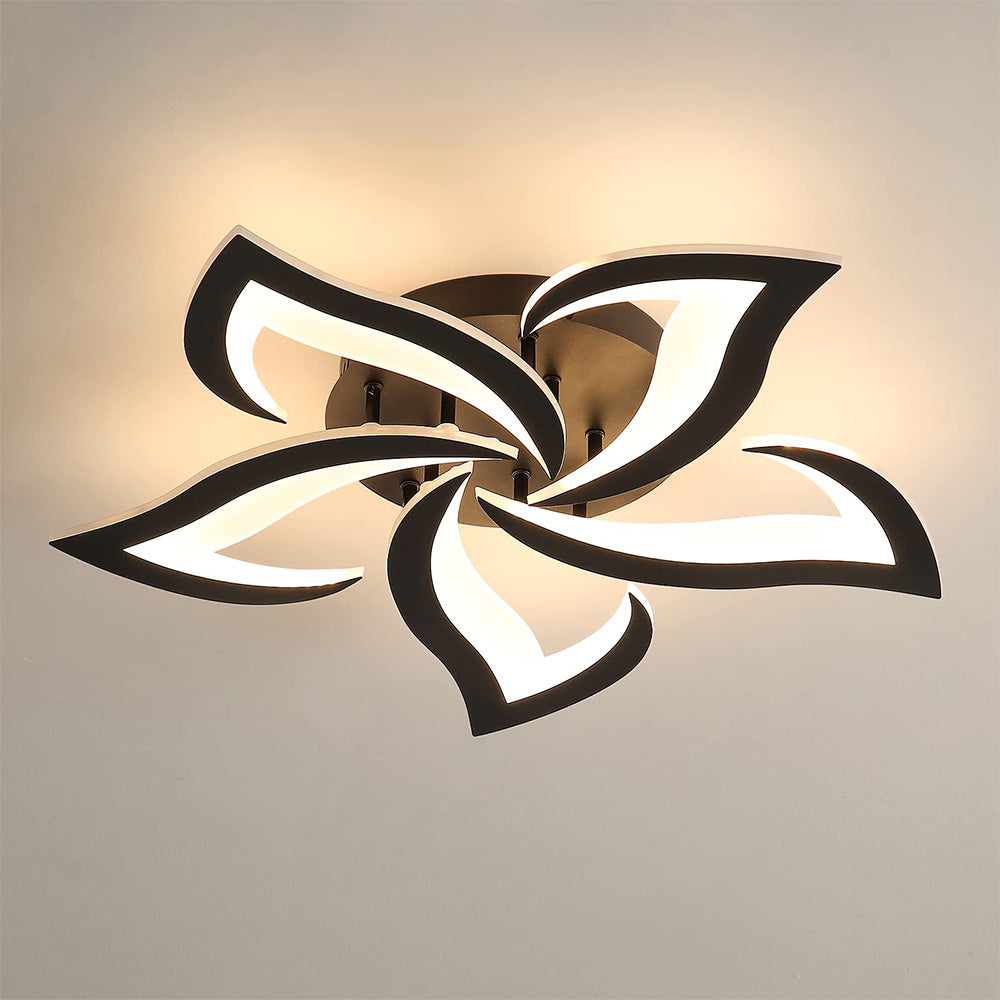 Contemporary Flower Shape Iron LED Ceiling Light For Living Room