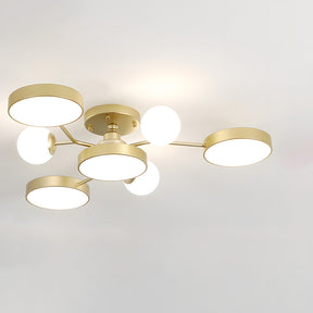 Modern Multi Arm Glass LED Flush Mount Ceiling Lights for Living Room