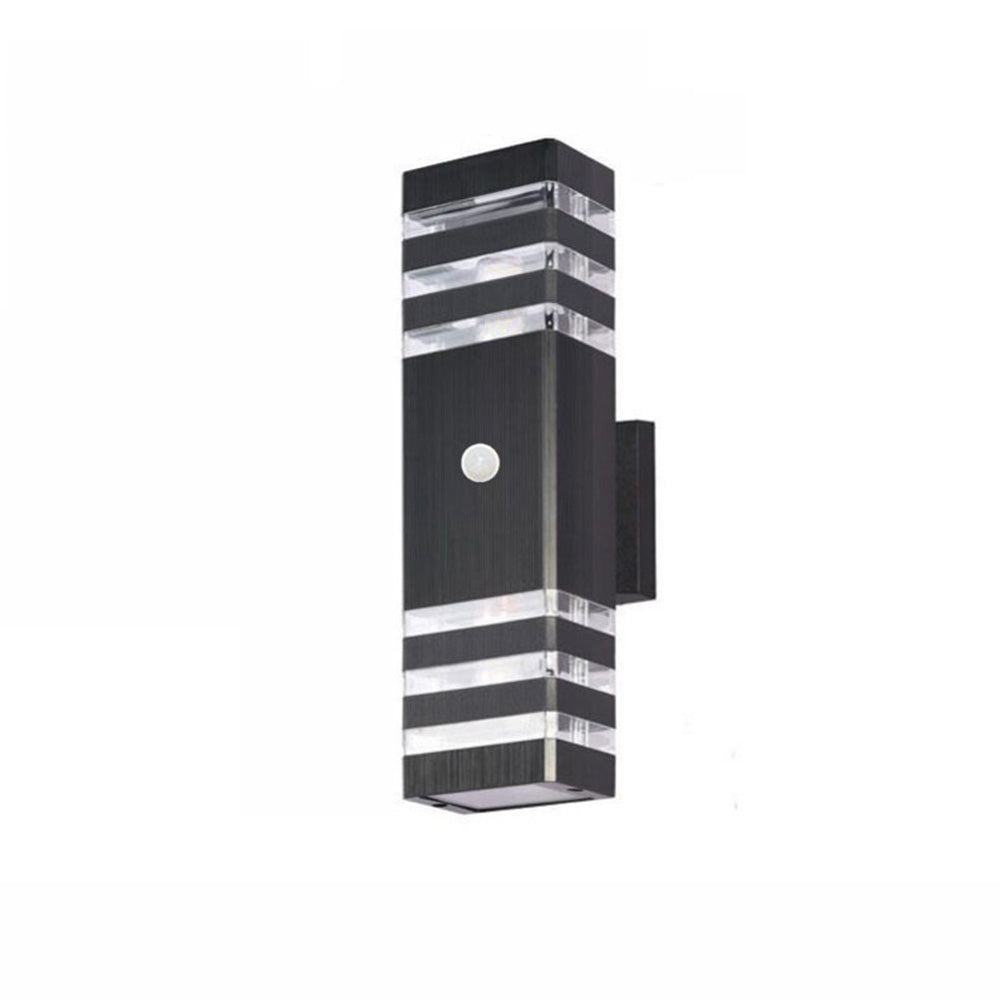 Modern Layered Outdoor Wall Lights with Optional PIR Sensor for Porch Patio