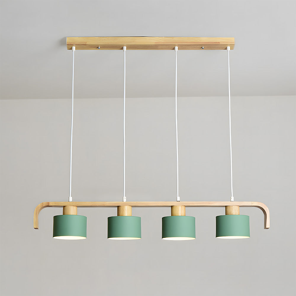 Modern Iron Wooden Pendant Lights for Kitchen Island Dining Room