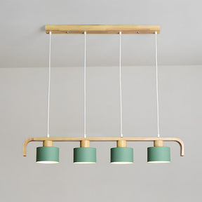 Modern Iron Wooden Pendant Lights for Kitchen Island Dining Room