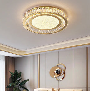 Luxury Crystal LED Ceiling Light Modern Round Chandelier for Living Room