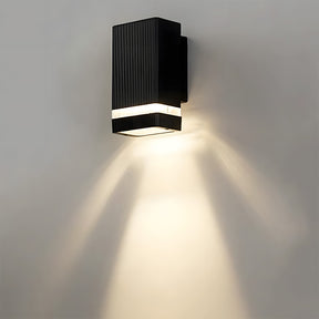 Contemporary IP65 Black Vertical Acrylic Outdoor Wall Lights for Garden Entryway