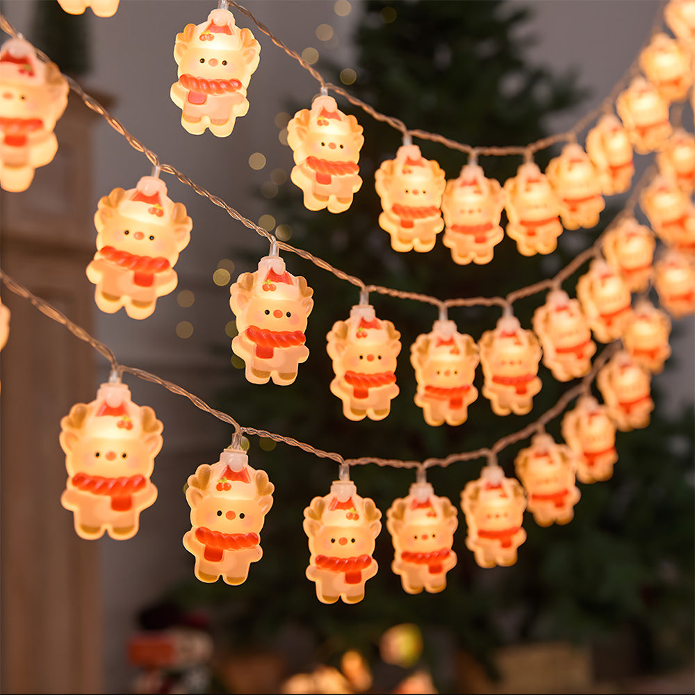 Santa Claus Christmas Tree Snowman Decorative String Lights