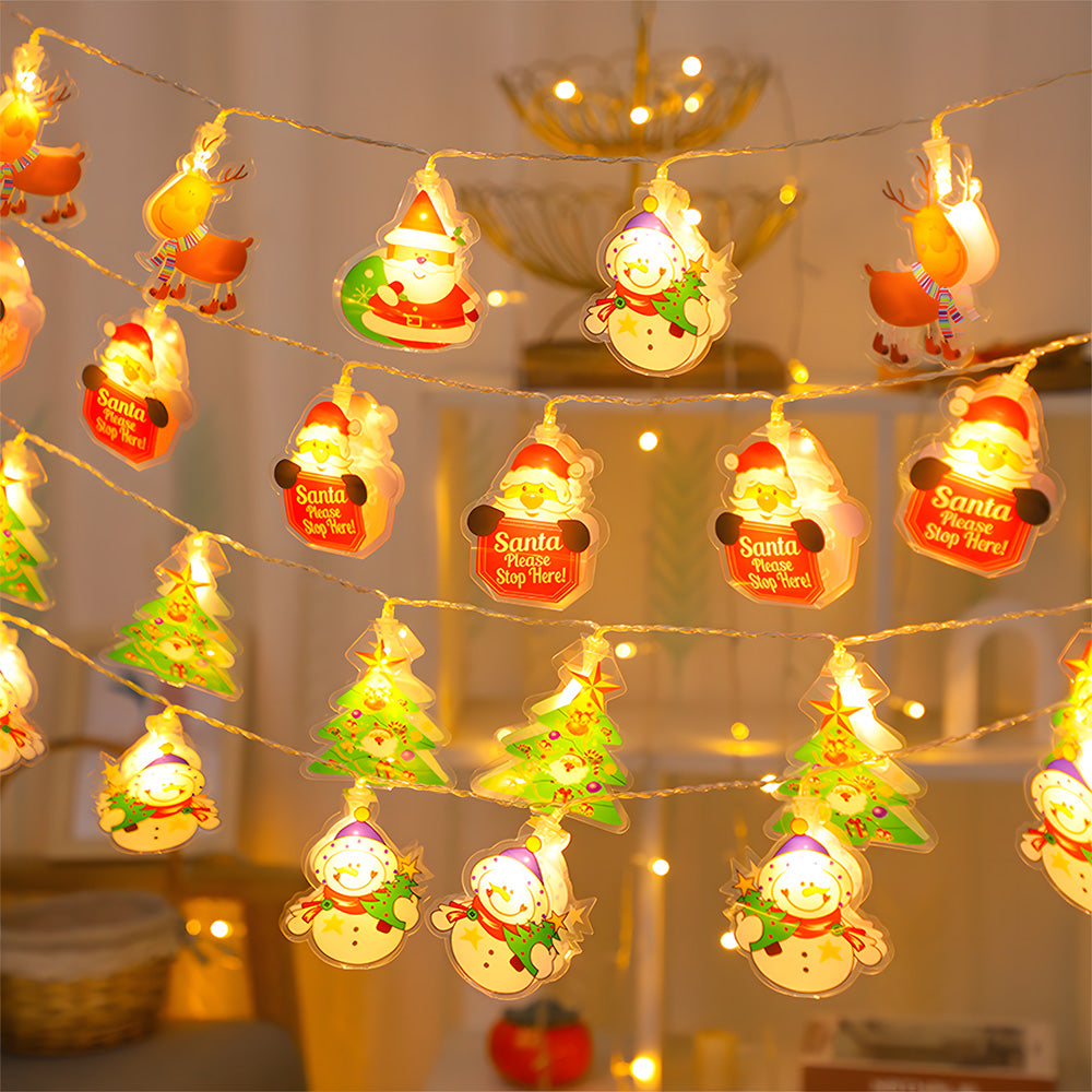 Indoor Decor Father Christmas Battery Powered String Lights