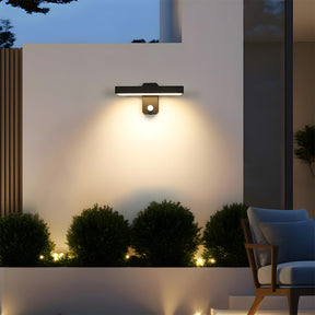 Stylish LED IP65 Motion Sensor Aluminium Porch Wall Lights