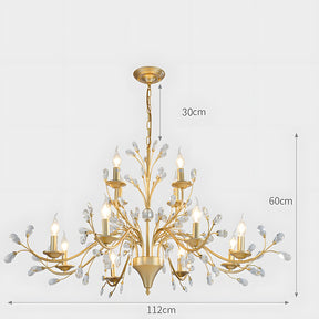 Modern Floral and Clear Glass Leaf Crystal Pendant Lights for Kitchen Island
