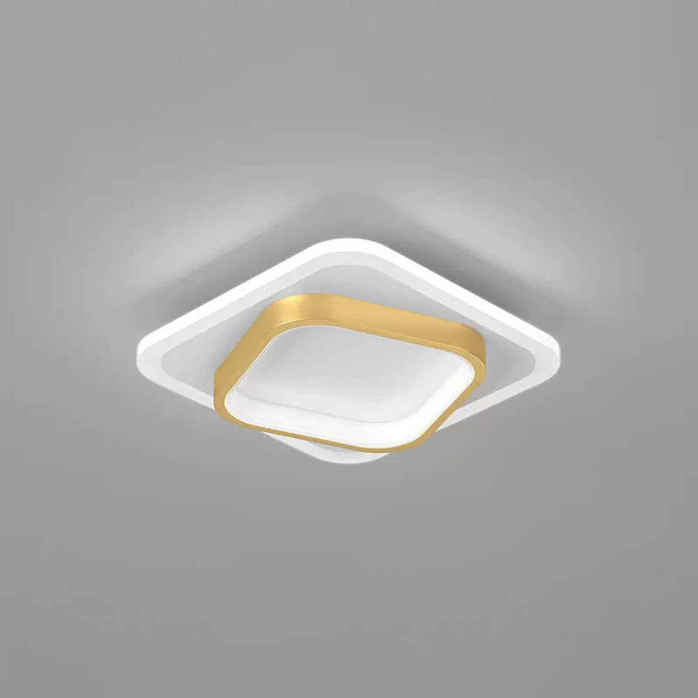 Square LED Gold Living Room Ceiling Lights