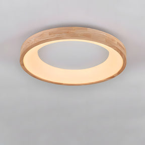 Flush Mount Ceiling Light Round Wooden LED Ceiling Lights