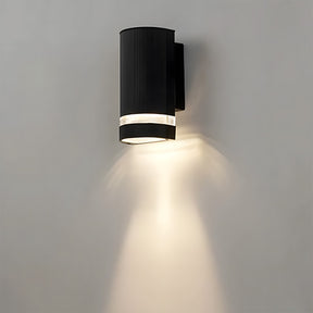 Contemporary IP65 Black Vertical Acrylic Outdoor Wall Lights for Garden Entryway