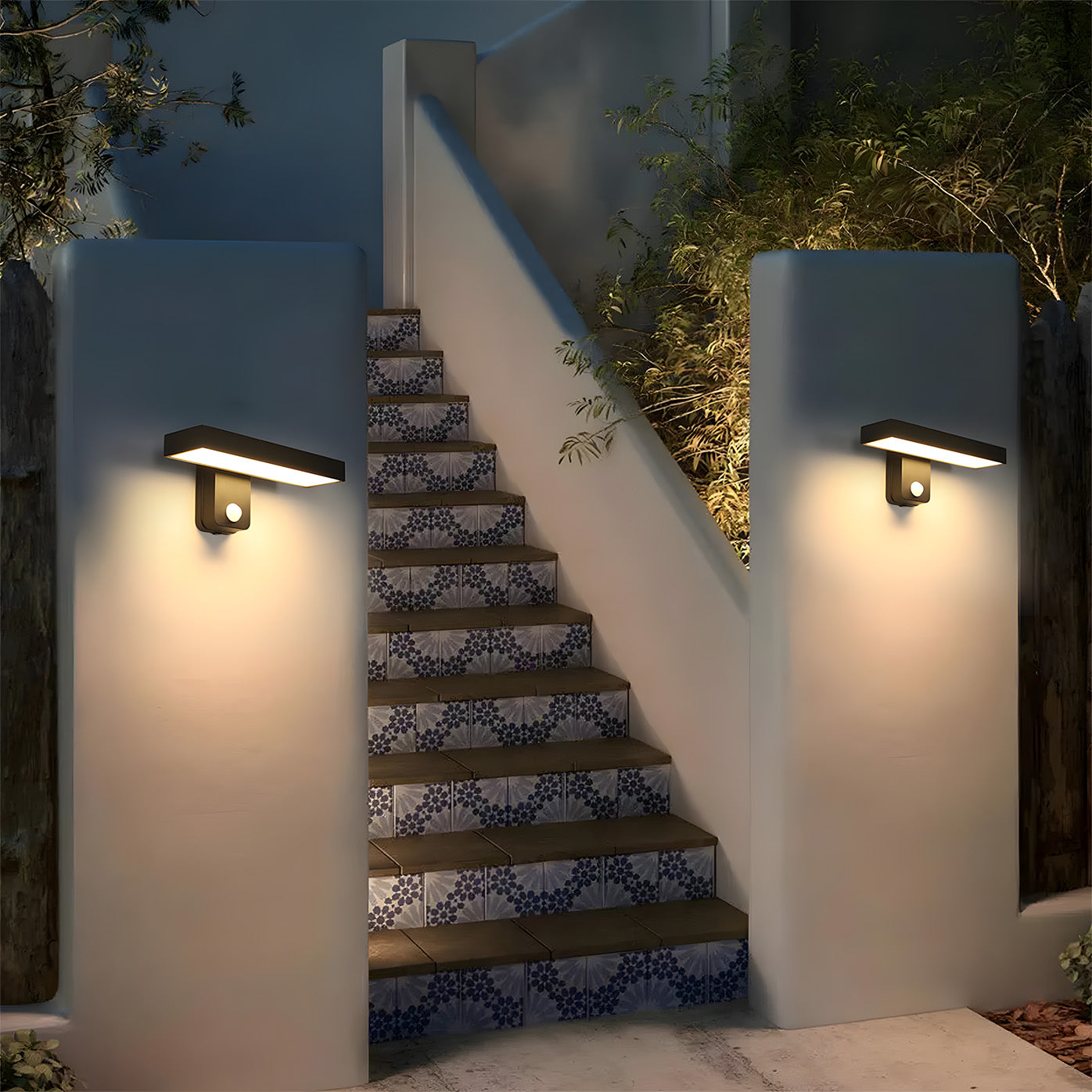 Stylish LED IP65 Motion Sensor Aluminium Porch Wall Lights