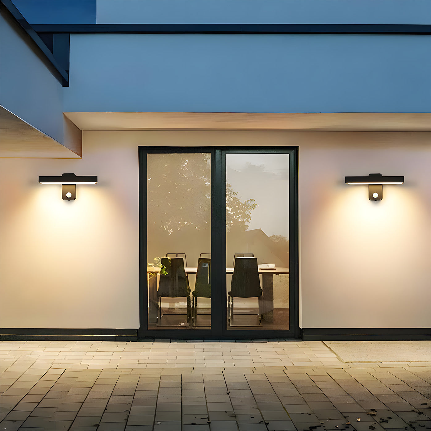 Stylish LED IP65 Motion Sensor Aluminium Porch Wall Lights