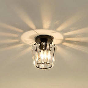 Modern Crystal Flush Mount Light Luxury Prism Ceiling Lamp for Hallway
