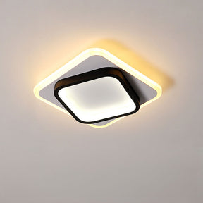 Square LED Gold Living Room Ceiling Lights