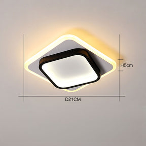 Square LED Gold Living Room Ceiling Lights