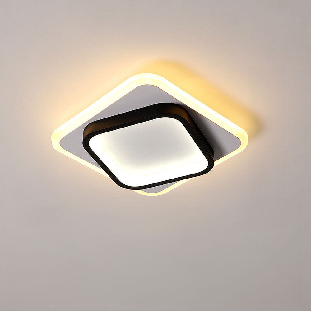 Square LED Gold Living Room Ceiling Lights