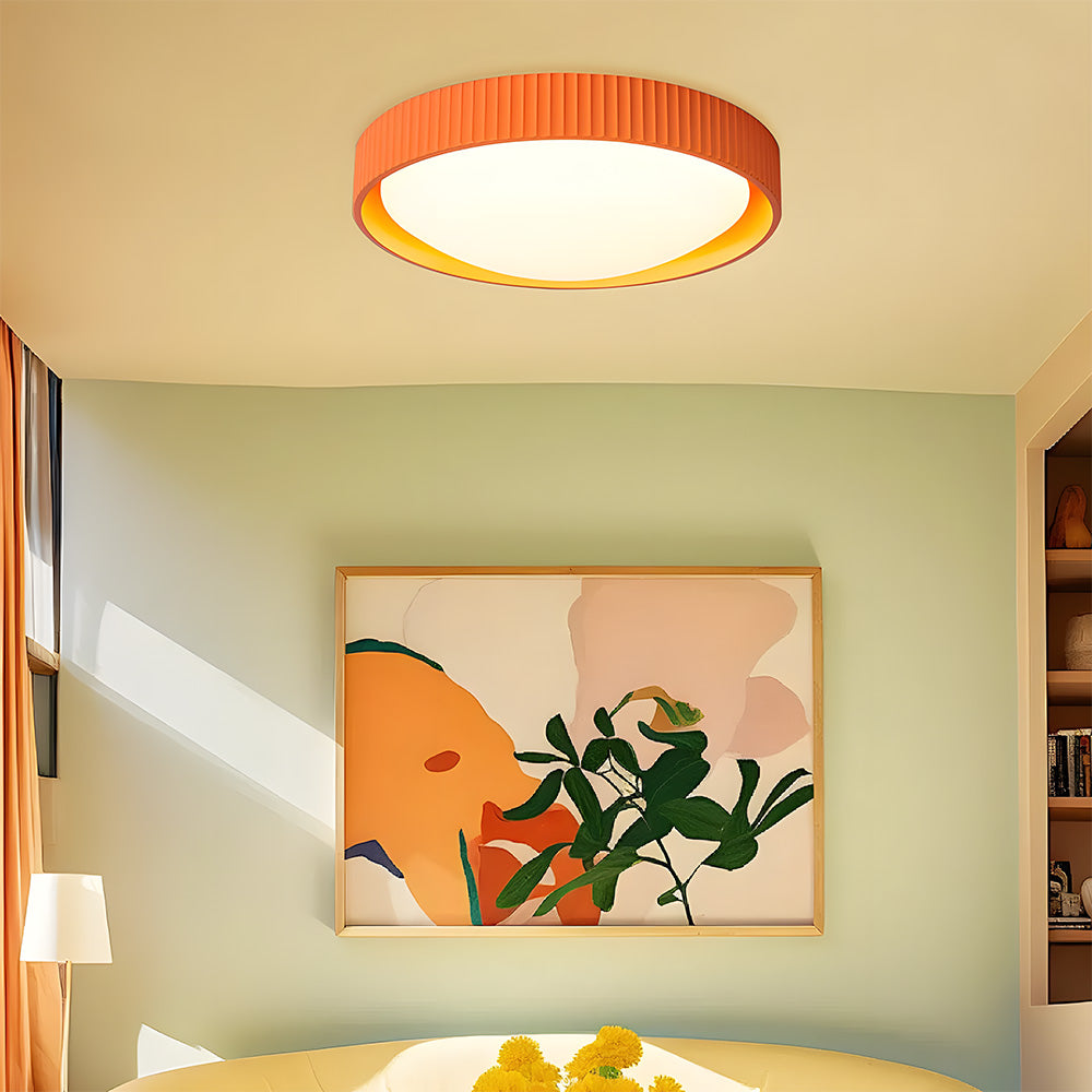 Scandinavian Round Resin Living Room Ceiling Light