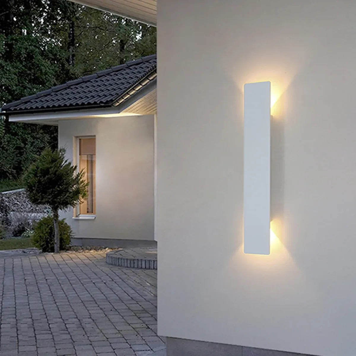 Set of 2 Up-and-Down IP65 LED Aluminum Outdoor Wall Lights