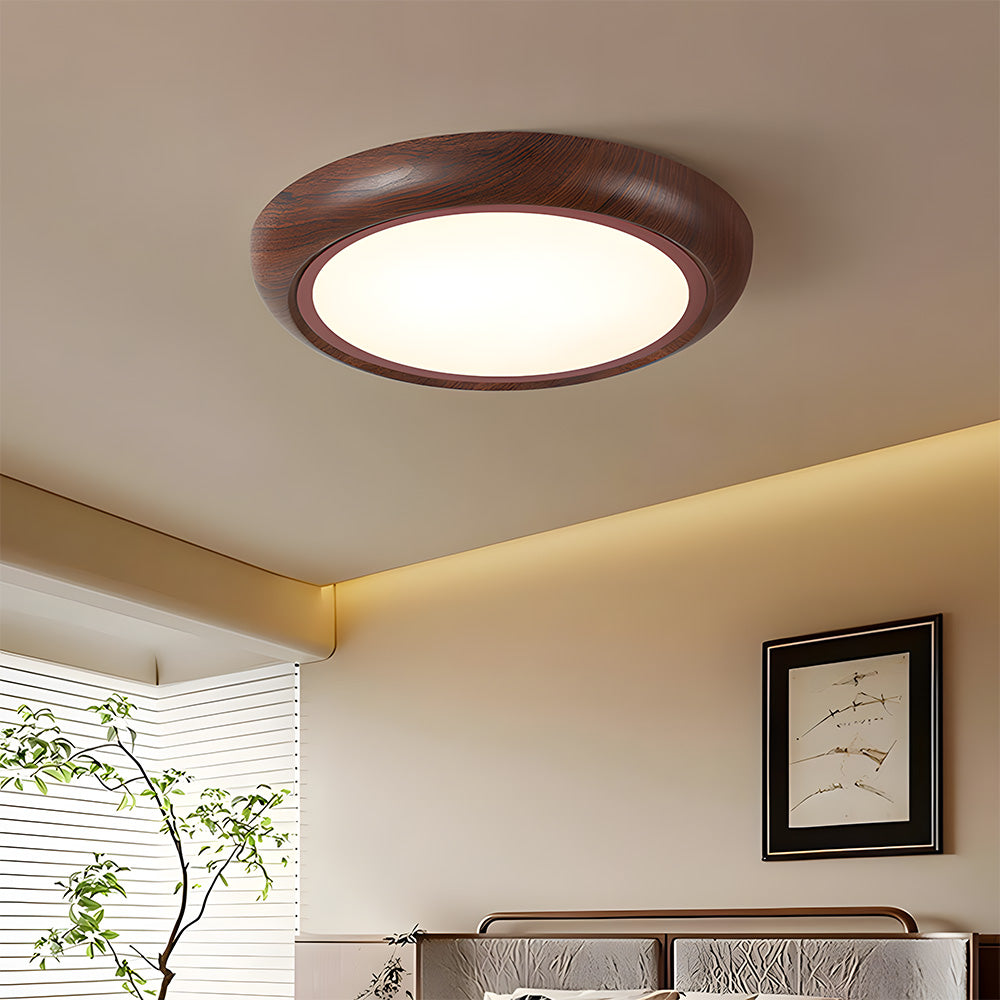 Retro Minimalist Round Acrylic Bedroom LED Ceiling Lights