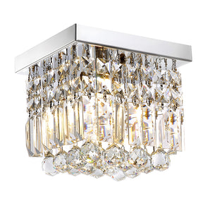 Modern Crystal Small Flush Mount Hallway Ceiling Lamp