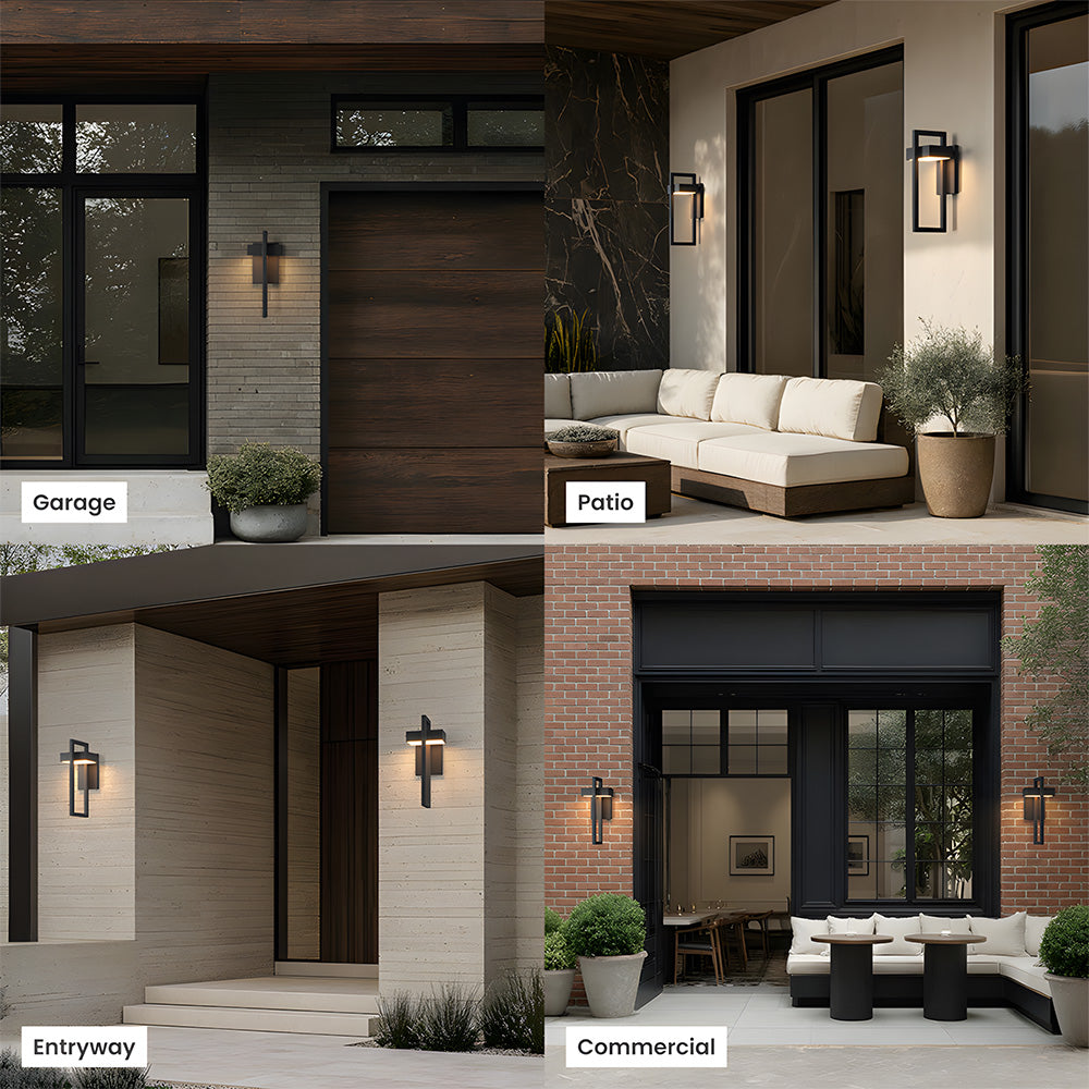 Modern Waterproof Geometric Outdoor Wall Lights for Porch Entrance