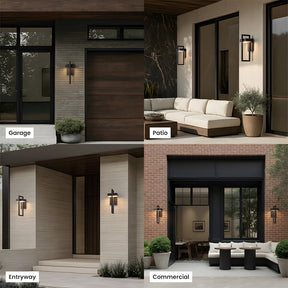 Modern Waterproof Geometric Outdoor Wall Lights for Porch Entrance