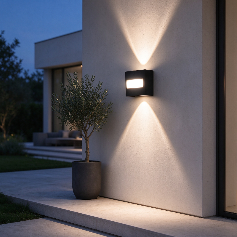 Black Outdoor LED Wall Lights for Patio Garage
