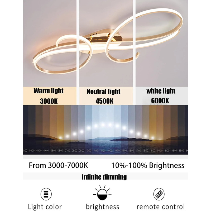 Modern Flush Mount LED Ceiling Lights for Living Room Bedroom