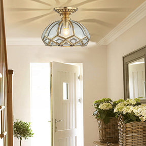 Vintage Copper Geometry Ceiling Hallway Light