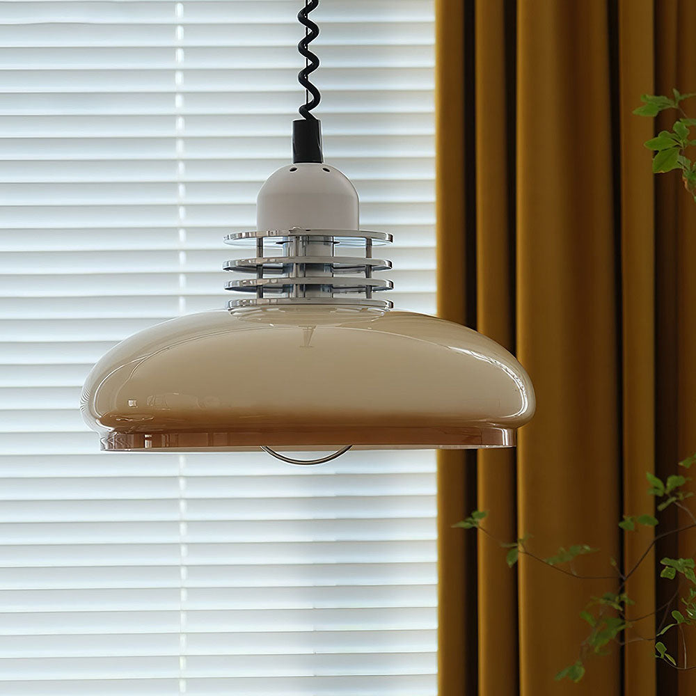 Bauhaus Brown Glass Pendant Light For Living Room