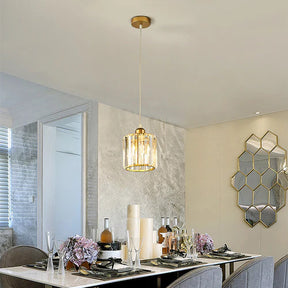 Modern Hallway Crystal Circle Pendant Light